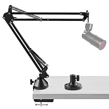 The durable construction and articulating design provides a total arm reach of 28.7 inch / 73 cm while accommodating mic weighing up to 2.5 lb / 1.13 kg. The desktop mic extension arm can be attached to a table or desk up to 2.4 inch / 6 cm thick wit...