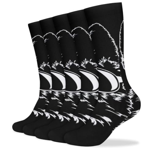 JryLuute 5 Pcs Stockings,German Shepherd,Adult Everyday Cushioned Training Crew Socks