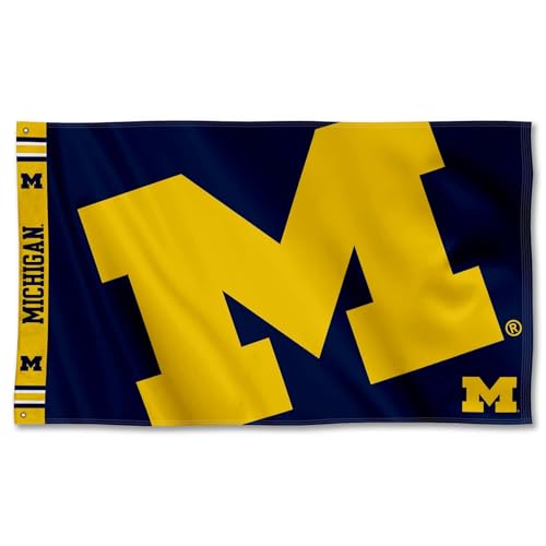 College Flags & Banners Co. Michigan Team University Wolverines Bold Logo Premium Flag