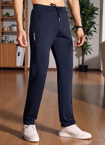 Image of Men's Regular Fit Track Pants with Zipper Pocket||Track Pants for Men