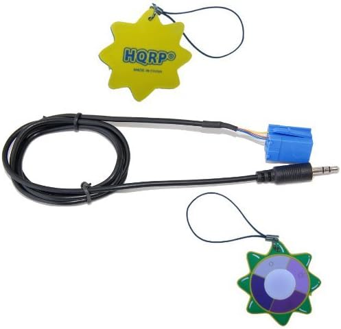HQRP Audio Cable 8-pin ISO to 3.5MM for Satellite Radio Kit/Mini Disc Player/Portable MP3 Player Plus HQRP Sun Meter