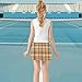 visesunny Girls Flowy Pleated Skirt Brown Plaid Tennis Golf Fashion Short Skorts for Casual Dance Outfit XL