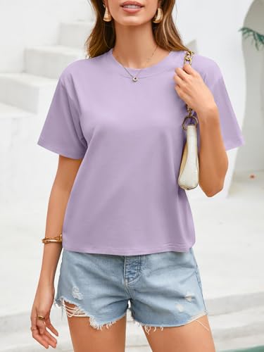 Image of UNCLECAT Womens Short Sleeve Crop Tops Summer Basic Cropped T Shirts