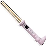 L'ANGE HAIR Ondulé Titanium Curling Wand | Professional Hot Tools Curling Iron 1 Inch | Salon Hair Styling Wands for Beach Waves | Best Hair Curler Wand for Frizz-Free, Lasting Curls (Blush 25 MM)