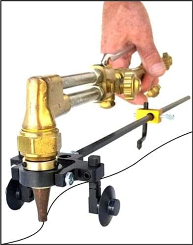 Flange Wizard 24219-CBG Multi Purpose Chariot Beveling Burning Guide, Black Red