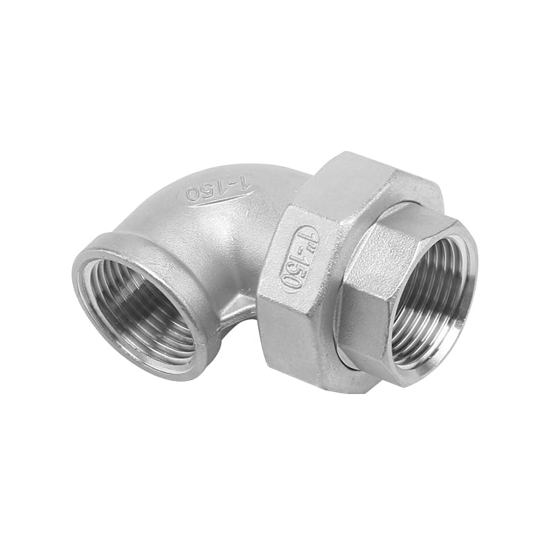 Raccord de tuyau femelle et femelle coude 90 filetage BSP SS304 1 pouce pour plomberie maison