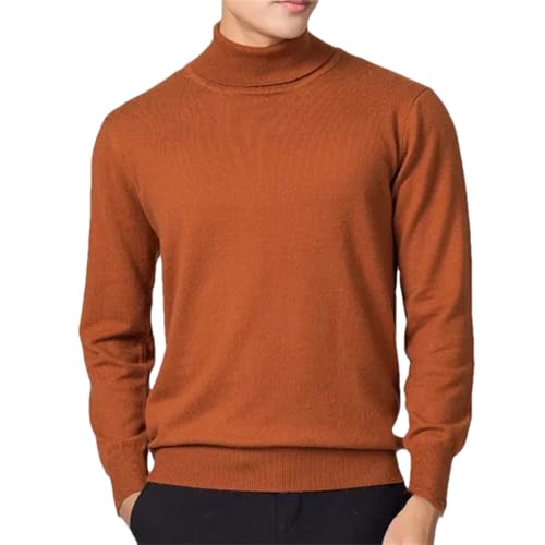 Jegsnoe Men's Turtleneck Sweater Winter Warm Knitted Pullover