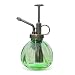 Plant Mister, Glass Watering Spray Bottle, 6.5" Tall Vintage Style Spritzer with Bronze Plastic Top Pump One Hand Watering Can Glass Spary Bottle by Ebristar - Green