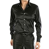 Anlässe: Business, Hochzeit. SOMTHRON Herren Mode Glänzt Regelmäßig Fit Seid Hemd Business 20 Farben(BL,L)
