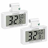 GXSTWU Digital Reptile Hygrometer and Thermometer High LCD Display, Temperature Humidity Meter Gauge for Reptile Tanks, Terrariums, Vivariums, for Amphibian, Small Animals (2 Packs)