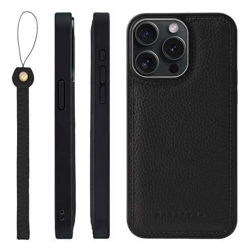 HANATORA for iPhone 15ProMax �P�[�X MagSafe �Ή� �{�v �ϏՌ� �o���p�[�^ �X�}�z�P�[�X �X�}�z �X�g���b�v �t�� �V�������N���U�[ �M�t�g �}�O�Z�[�t�Ή� �u���b�N SMSGZ-15ProMax-Black