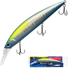 Pristis Minnow Fishing Lure, Long Casting Crankbait with Sharp Treble Hooks, Saltwater Freshwater Hard Bait Plug Set Tackle Kit with Precise Weight & Exquisite Coating for Crappie Bass Pike