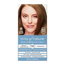 Tints of Nature 7D Medium Golden Blonde Permanent Hair Dye, Nourishes Hair and Covers Greys, Ammonia-Free, 4.4 fl oz