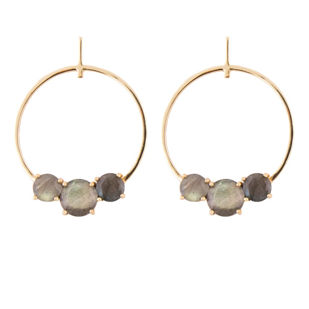 Moonlight boucles d'oreilles gris légères qui ne font pas souffrir les lobes - 8