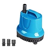 JAJALE 264 GPH Bottom Feed Submersible Water Pump - Energy Efficient Low-Suction Aquarium, Pond, Fountain, Hydroponics Pump, 25W