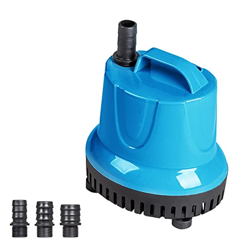 JAJALE 660 GPH Bottom Feed Submersible Water Pump - Energy Efficient Low-Suction Aquarium, Pond, Fountain, Hydroponics Pump, 60W
