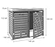 XL 2er-/4er-Mülltonnenverkleidung HWC-K14, Mülltonnenbox Pflanzkasten, 124x146x102cm WPC Metall 90kg - Walnuss-Holzoptik