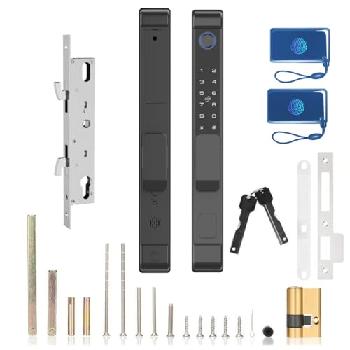 Elinksmart YL-D208F Sliding Glass Door Elinksmart Slim Smart Lock Waterproof Keyless Smart Mortise Lock With Hook, Wifi Bluetooth Digital Keypad Aluminum Fingerprint Door Lock Sliding Patio Door Lock thumb #5