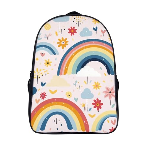 Mochila escolar para niños estudiantes de primaria Rainbow de 40x28x16cm