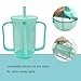 Qancesd Adult Sippy Cups for Elderly 12oz Sippy Cup with 2 Handles No Spill Cups for Adults Straw Cups Dysphagia Cups for Disabled Patients