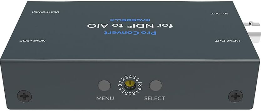 Magewell Pro Convert for NDI to AIO IP, NDI, NDI HX Decoder with HDMI & SDI Outputs, 1080p60, PTZ Control, RJ45 Gigabit, Web Control & PoE/USB Power, Professional AV-Over-IP Converter (64210)