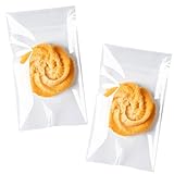 Aegero Clear Self Sealing Cellophane Bags, 200 Pcs 3x5 Inches Cookie Bags Resealable Cellophane Bag for Gift Wrapping,Packaging Cookies,Candies,Dessert,Bakery,Party Favors