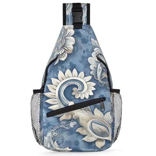 Bolso bandolera unisex tejido poliéster 7.9x3.5x14.2 in