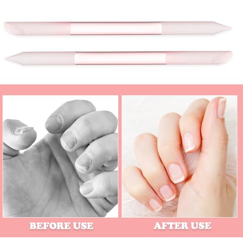 2 unidades Cuticle Pusher empujador de cutículas de cristal lima para uñas cutícula pusher profesional de precisión para bricolaje - imagen 3