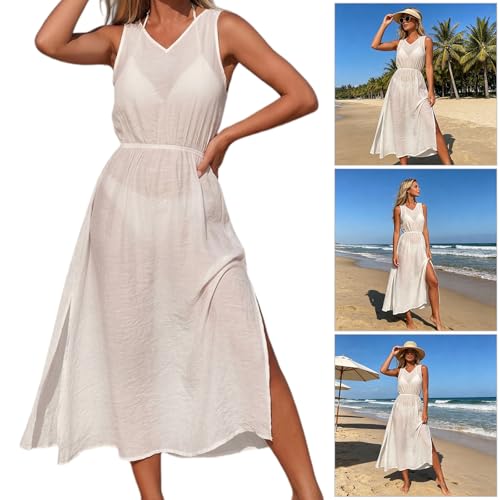 Vestido de playa sin espalda fresco que evita el calor del verano 2