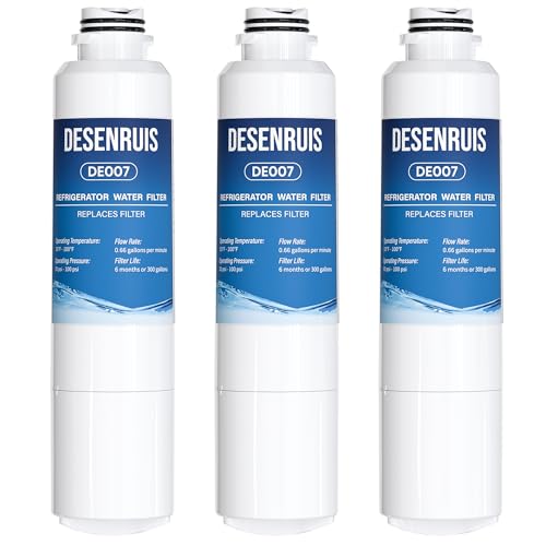 DA29-00020B Water Filter Compatible with Samsung Water Filter DA29-00020A/B, HAF-CIN/EXP, DA29-00020A, DA29-00020B-1, RS25J500DSR, HAF-CIN, RF263BEAESR, RF4287HARS, RF28HFEDBSR,3 Pack, By DESENRUIS