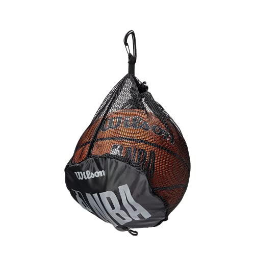Wilson バスケットボール用バッグ NBA SINGLE BALL CARRY BAG ユニセックス大人 WTBA70040 直径25cm×高さ25cm BLACK