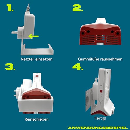Wandhouder voor Fritz!Repeater 6000 & 3000 - stekkerhouder | eenvoudige montage | snel en zonder gereedschap in enkele seconden geïnstalleerd - Afbeelding 5