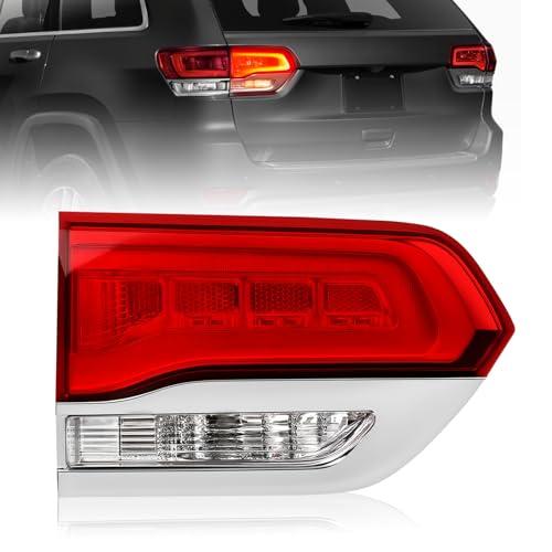 Aritoxy Left Inner Tail Light Assembly Compatible With 2014-2021 Jeep Grand Cherokee (Laredo/Limited/Overland/Summit),Taillight with Bulbs Replaces 68110047AB CH2802105(Driver Side)