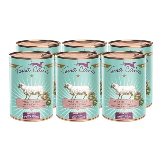 Terra Canis Lamm, Kürbis, Pastinake & Passionsblume - Getreidefreies Nassfutter, 6x400g I Premium Hundefutter in 100% Lebensmittelqualität Aller Rohstoffe I Reichhaltig, gesund & glutenfrei