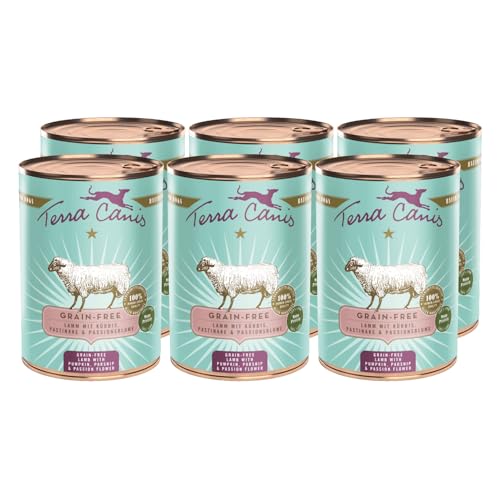 Terra Canis Lamm, Kürbis, Pastinake & Passionsblume - Getreidefreies Nassfutter, 6x400g I Premium Hundefutter in 100% Lebensmittelqualität Aller Rohstoffe I Reichhaltig, gesund & glutenfrei