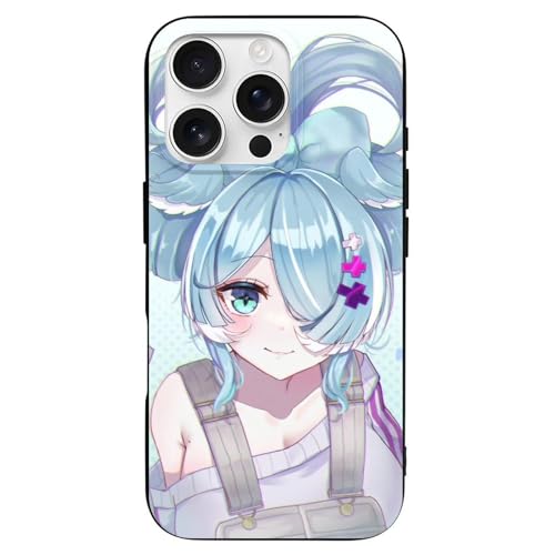 BFLiRuW iPhone 16 �p �P�[�X �o�[�`���� VTube �G���[���y���h�� �A�j���� iPhone 16 Plus Pro Max 16 E �p �J�o�[ ���ϖh�~ ����~�� �w��h�~ �ϏՌ� �����h�~ �ϋv�� iPhone 16 Pro