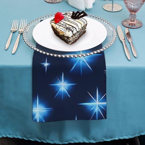 Servilletas de Tela Reutilizables Estampado Azul Estrella miniatura 4