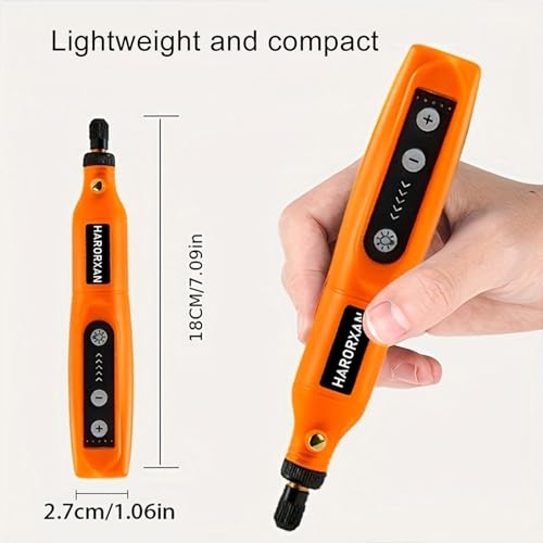 Professional Engraver Tool, Portable Engraving Pen, Compact Etching Tools, Rotary Engraver with 5-Speed Settings, Ideal for Jewelry, Wood, Metal, Glass and Stone Crafting