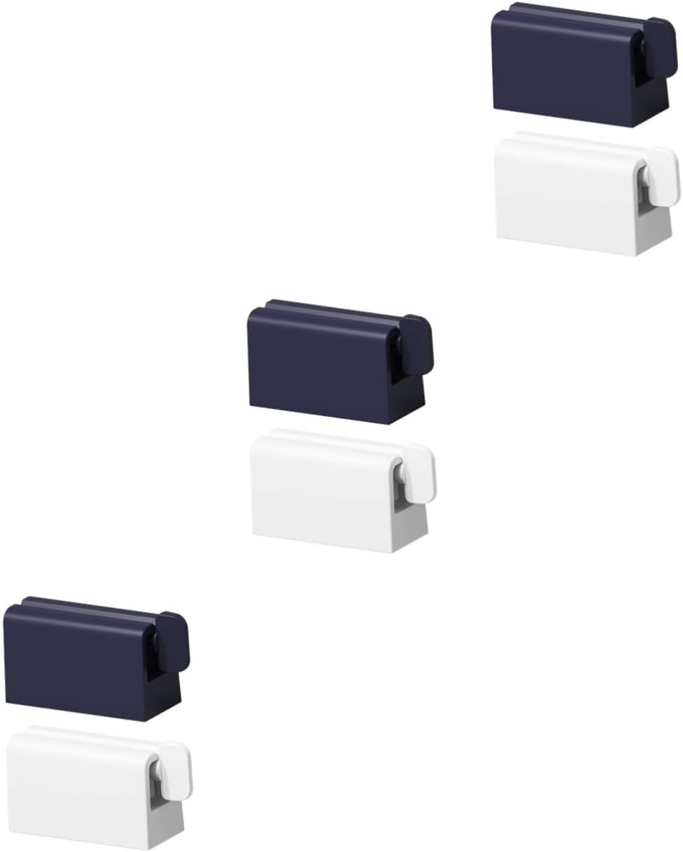 STOBAZA 3pcs Toothpaste Holder Wall-Mounted Toothpaste Rack Dispenser Easy to Use No Drilling Installation