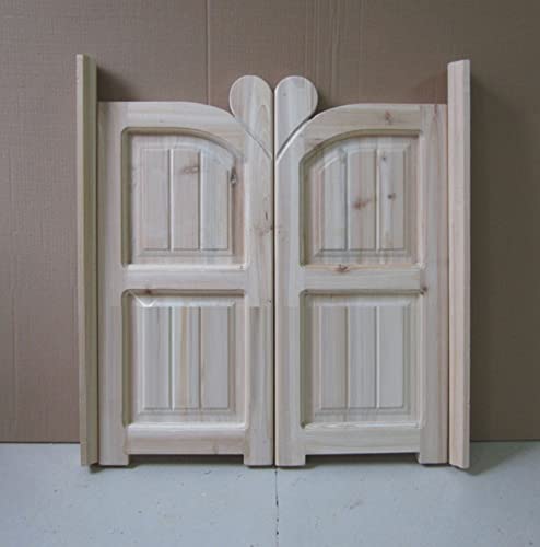 Interior Solid Wood Swing Door,Retro Cafe Swinging Doors,Auto Close Hinges Saloon Doors Fence Cowboy Door,Unfinished Bar Kitchen Emporium Partition Parlor Butler Door,Custom (W 34 X H 36In) #TOP7