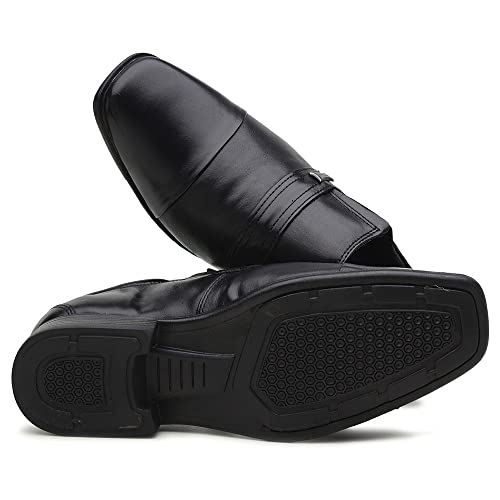 Sapato Social Masculino Couro Legitimo Confortavel Lux Preto (40)