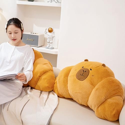 PEACH CAT Croissant Capybara Plush Pillow Cute Toast Bread Stuffed Animals Soft Food Plushies Toy Gifts for Kids 27.5" by PEACH CAT - Used condition - Image 6