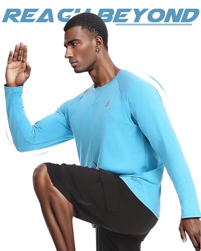 UV Protection Long Sleeve Swim Rash Guard, UPF 50+ Sun Shirts for Men,Water Fishing Hiking Beach Outdoor Shirt4
