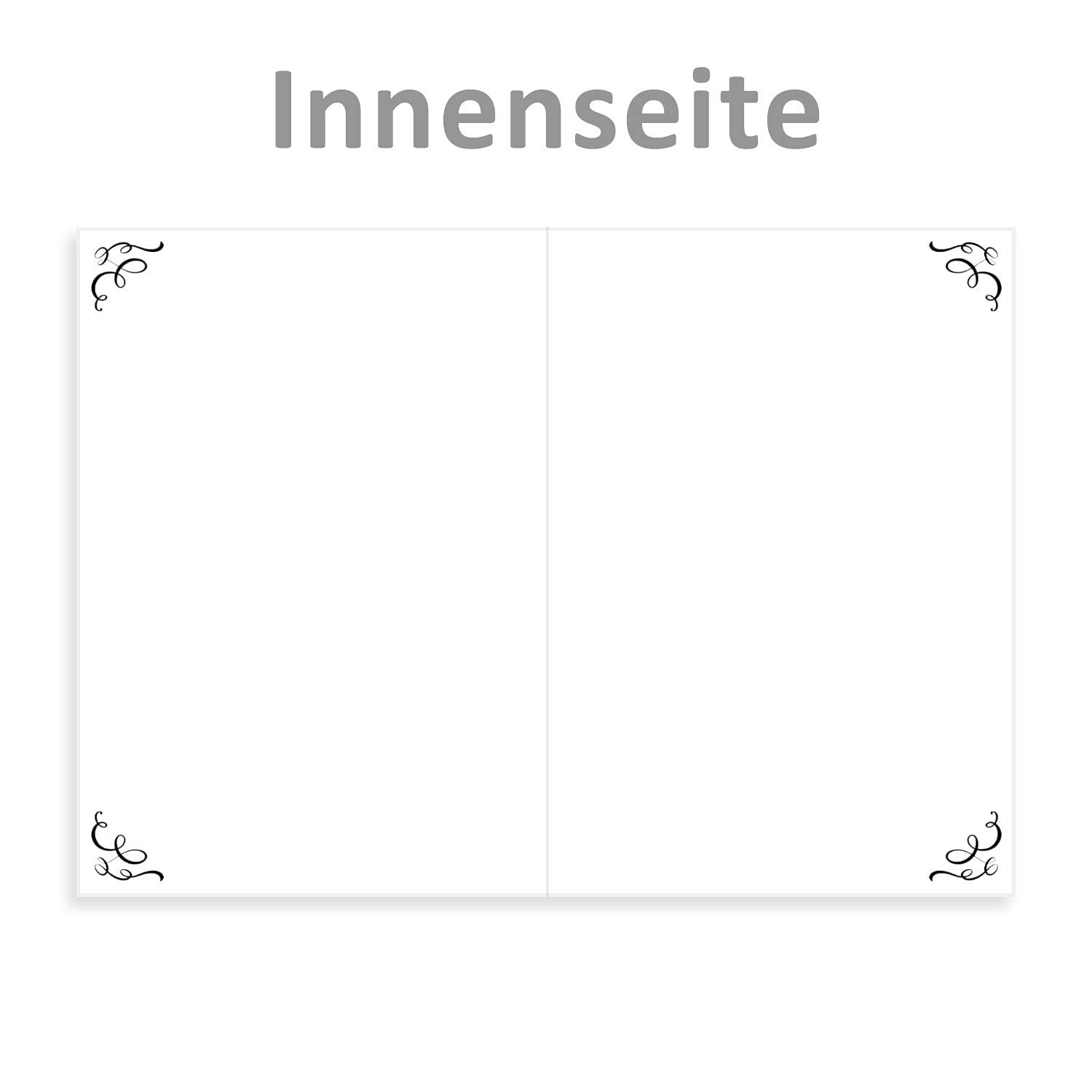 NEUSER PAPIER 50 piccoli biglietti di Natale, formato DIN A7, in bianco, con albero di Natale e stelle, biglietti pieghevoli con motivo natalizio, 7,4