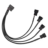 pc 4x space games ⚡【Hohe Qualität】 Schwarzes Kabel mit hoher Dichte, 11,8 Zoll Länge, Kabel ist abwärtskompatibel mit standardmäßigen 3-Pin- oder 4-Pin-Lüftern. Dieses ummantelte Adapterkabel macht das Verstecken der Kabel einfach.