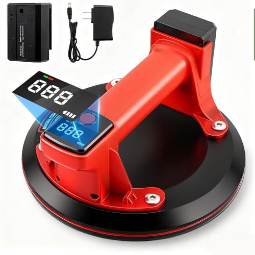 Nastopee 8 Ventosa Elettrica con Display di Ptenza– Ø 20 cm – 220 kg – Aspirazione Automatica Batteria 3000mAh – Ventose per Vetro Per Piastrelle, Vetro, Marmo, Arenaria Cerama