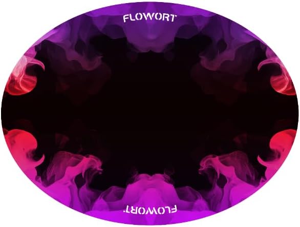 Jump Rope Mat，Large Rubber Exercise Mat Indoor Outdoor, Shock Absorbing,Non-Slip Oval Design for Floor & Rope Protection，Workout Mat for Home Gym Flooring (Red＆Purple)