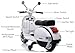 Best Ride On Cars Vespa Scooter, 12V Battery Powered Ride On Car - Electric Scooter for Kids with Leather Seat, Real Lights & Sounds, USB/AUX/SD Slot, Ages 2-5 Years Old, White, Large
