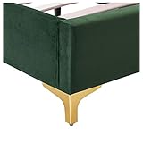 CARO-Möbel Polsterbett Glamour mit edlem Samtbezug in grün Doppelbett Bettgestell 140x200 cm im Barockstil, inkl. Lattenrahmen
