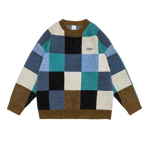 Pull tricoté épissé homme pour éviter le froid avec élégance bleu M